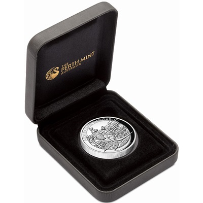 2014 1oz Silver Proof KANGAROO - HIGH RELIEF Edition